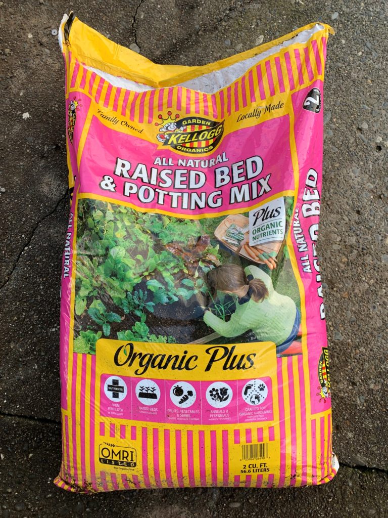 bag of potting soil